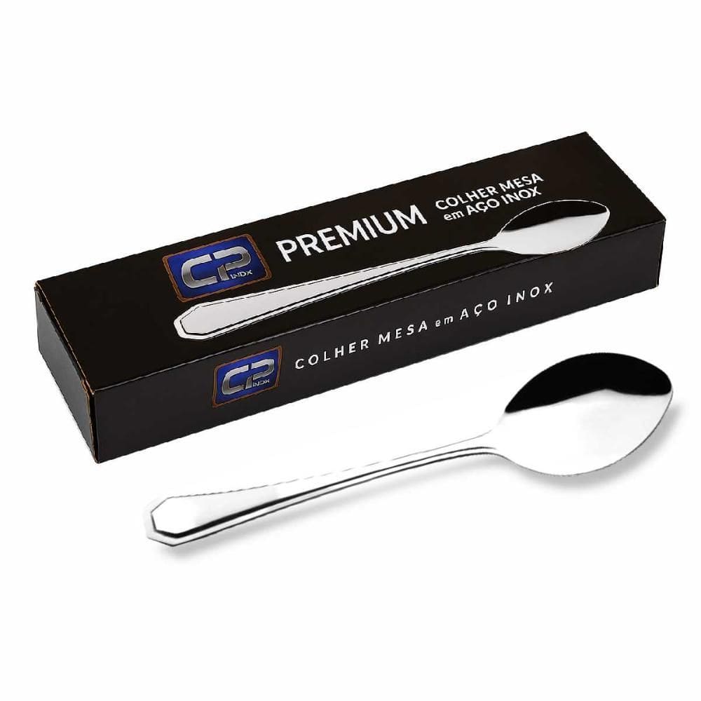 Conjunto 12 Colheres de Mesa Inox Premium GP121 - GP Inox