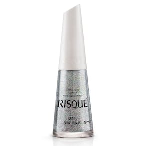 Esmalte Risqué Cor As Mil Purpurinas Glitter com 8ml