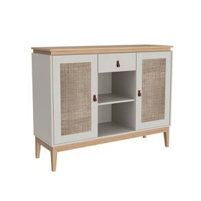 Aparador Trama com 2 Portas e 1 Gaveta MB 1002 Mel Off White