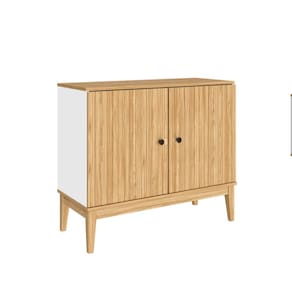 Buffet Aparador com 2 Portas Mel Off White MDP 90X38X77cm MB