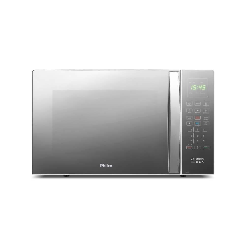 Micro-ondas 42 Litros Philco Jumbo Branco Espelhado PMO42EB - 110V