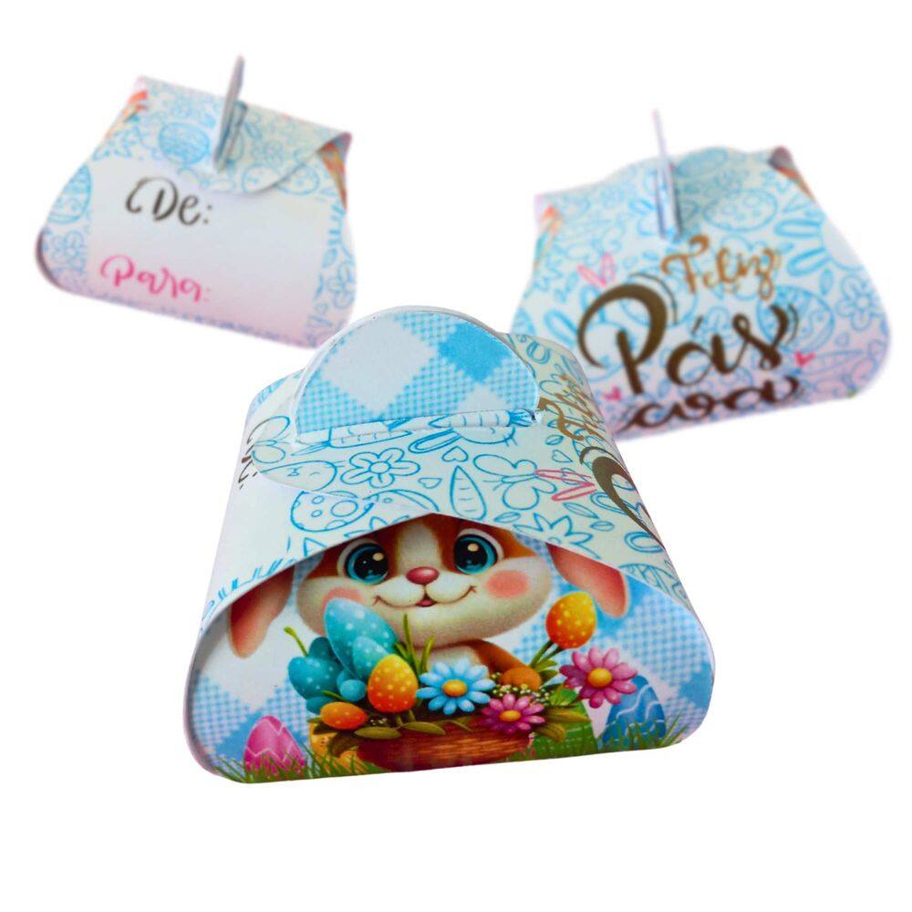 Kit 25 Bem Casado Temático De Páscoa Porta Bombom Caixa para Doce Personalizado Coelhinho
