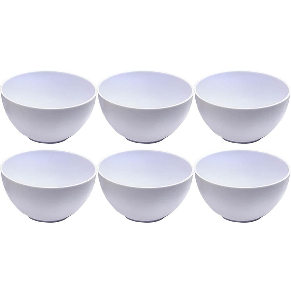 Kit 6 Cumbuquinhas Brancas 356ml Tigelas de Plástico Pequena