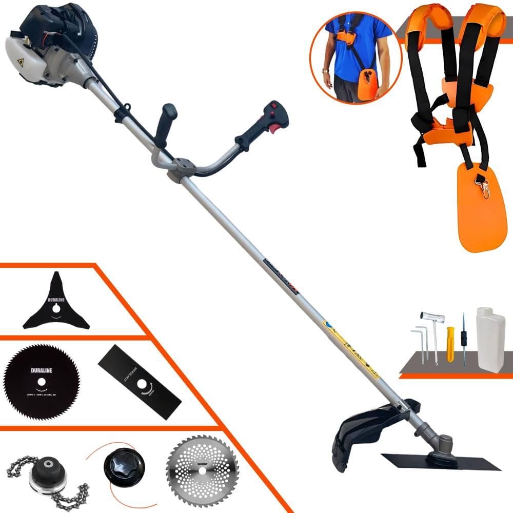 Roçadeira Lateral CG430B Anmax À Gasolina 2T 43cc 1,7HP Alta Rotação 6 Em 1 Com Carretel + Facas 2 Pontas + 3 Pontas + 40 Dentes + 80 Dentes + Trimmer
