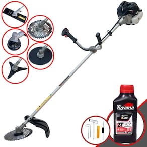Roçadeira À Gasolina Anmax CG430-B 43cc 1,7HP 12.000rpm Multifuncional Completa Com 5 Opções de Cortes + ÓLEO TOYAMA 2T