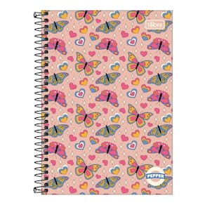 Caderno Espiral Capa Dura Pequeno 1/4 Pepper 80 Folhas Tilibra Estampa 2
