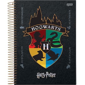 Caderno Espiral Universitário 10 Matérias 200f Harry Potter Hogwarts Jandaia Estampa 7