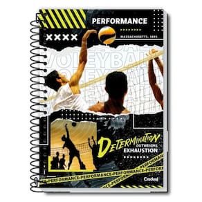 Caderno Espiral Universitário Capa Dura A4 1 Matéria 80 Folhas Performance Credeal Estampa 3