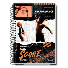 Caderno Espiral Universitário Capa Dura A4 1 Matéria 80 Folhas Performance Credeal Estampa 2