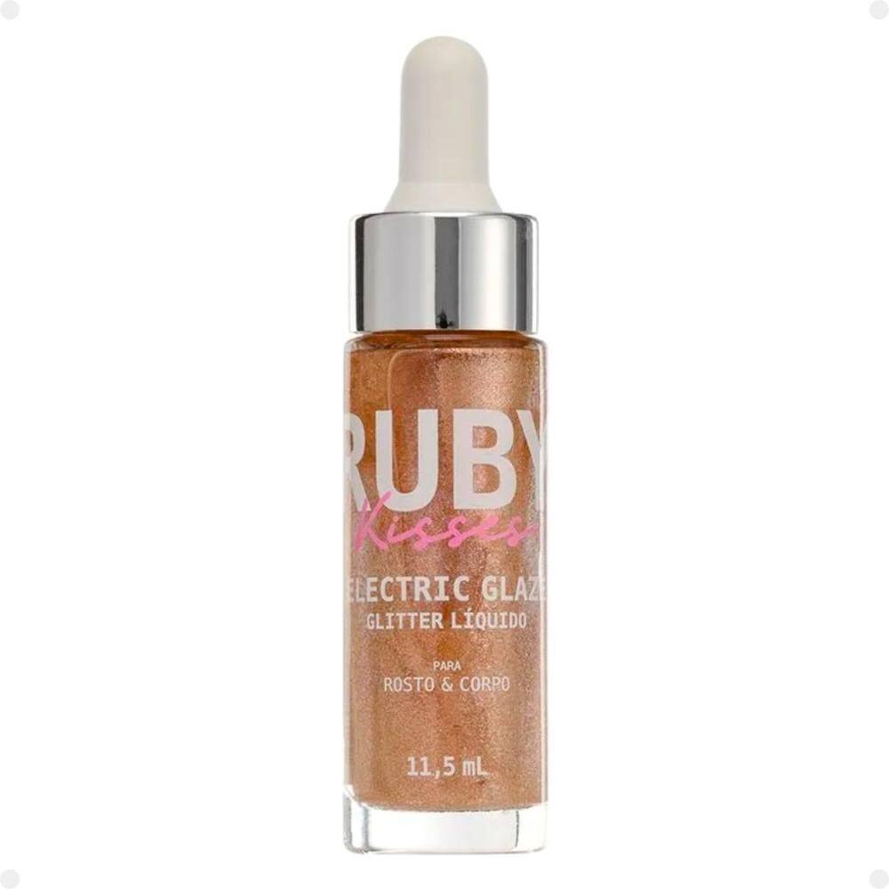 Glitter Líquido Corpo Ruby Kisses Electric Glaze Blush Gold