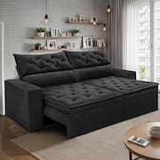 Sofá Retrátil e Reclinável 2,30m Essence. Velusoft Cama inBox