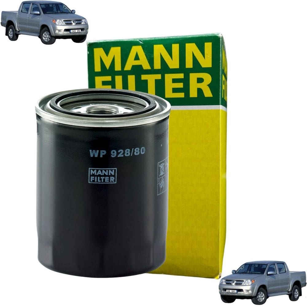 Wp 928/80 - Filtro De Óleo Blindado - Ranger 1997 A 2001 / Hilux 1994 A 2005 / Hilux Sw4 1989 A 2005 / Land Cruiser 2002 A 2009 - Mann Filter
