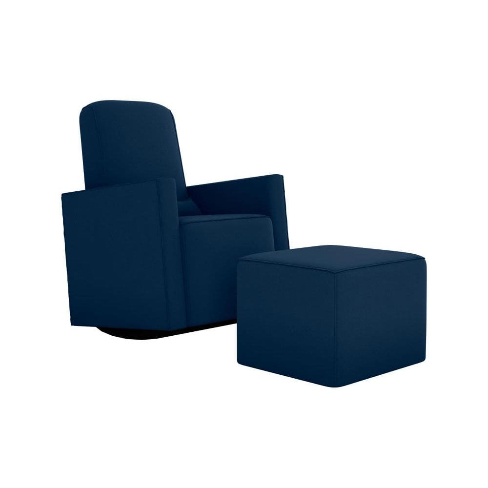 Poltrona e Puff de Amamentação e Balanço Annecy Azul Matrix