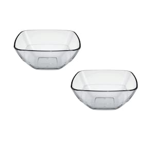 Kit 2 Saladeiras Bowl Bacia Vidro Tigela Quadre Duralex 2,7L