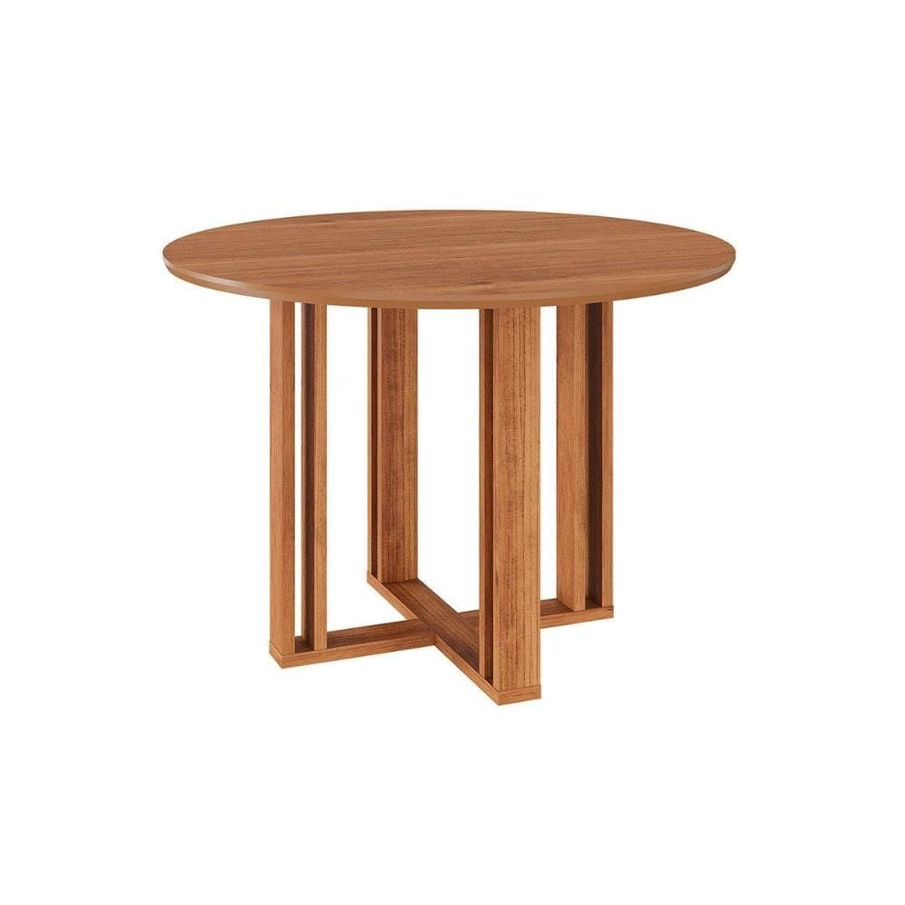 Mesa p/ Cozinha Flora c/ Tampo Madeirado 109cm Cinamomo - Cimol