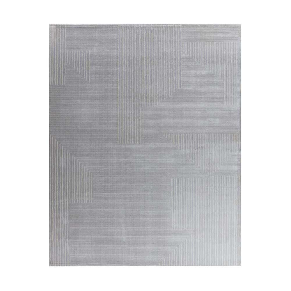 Tapete Para Sala Sofisticato 03 Off White-cinza 2,50x3,00m