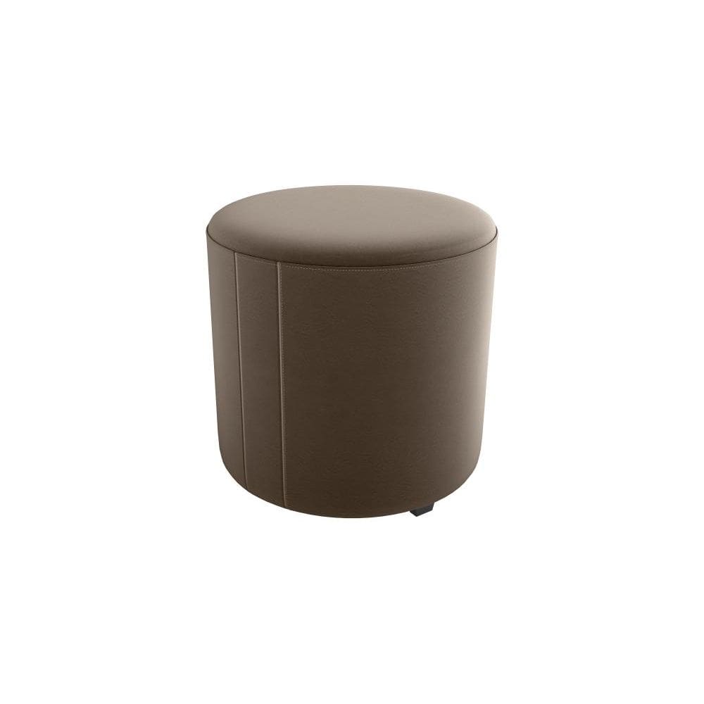 Puff Banqueta Redondo Copenhage Marrom Matrix