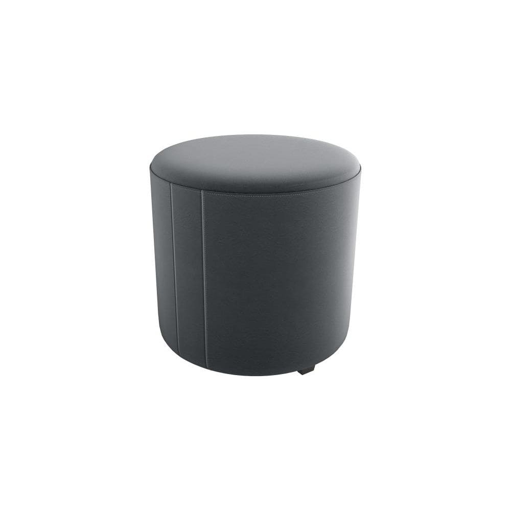 Puff Banqueta Redondo Copenhage Cinza Matrix