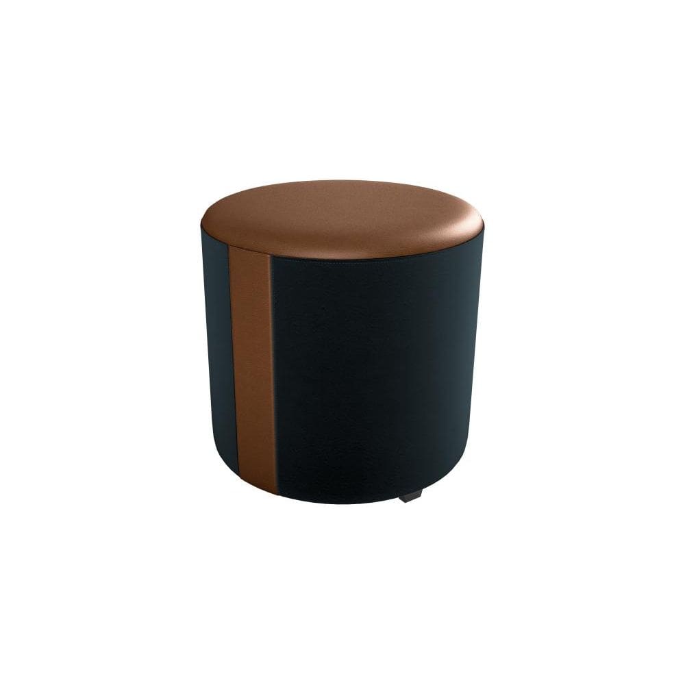 Puff Banqueta Redondo Copenhage Preto Matrix
