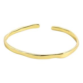 Bracelete Dourado Torcido Folheado Ouro 18K Luxo Classico