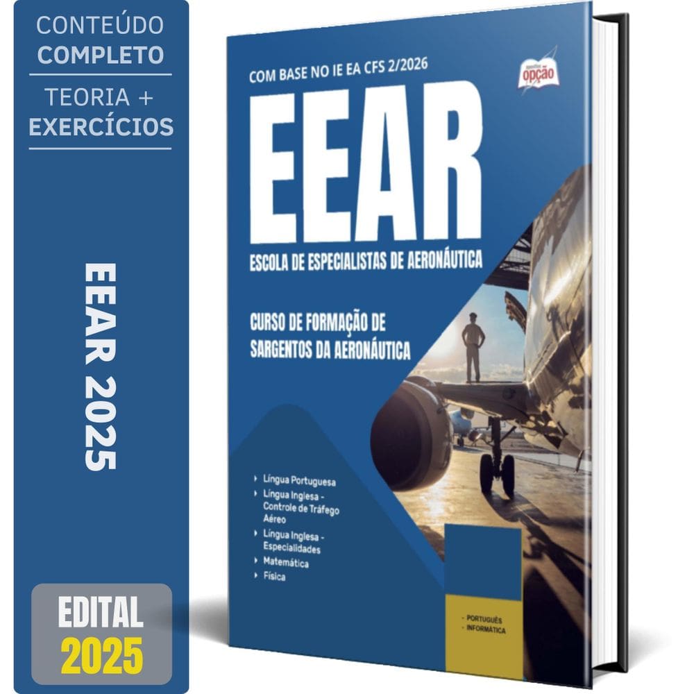 Apostila Eear 2025 - Curso Formação Sargentos Da Aeronáutica