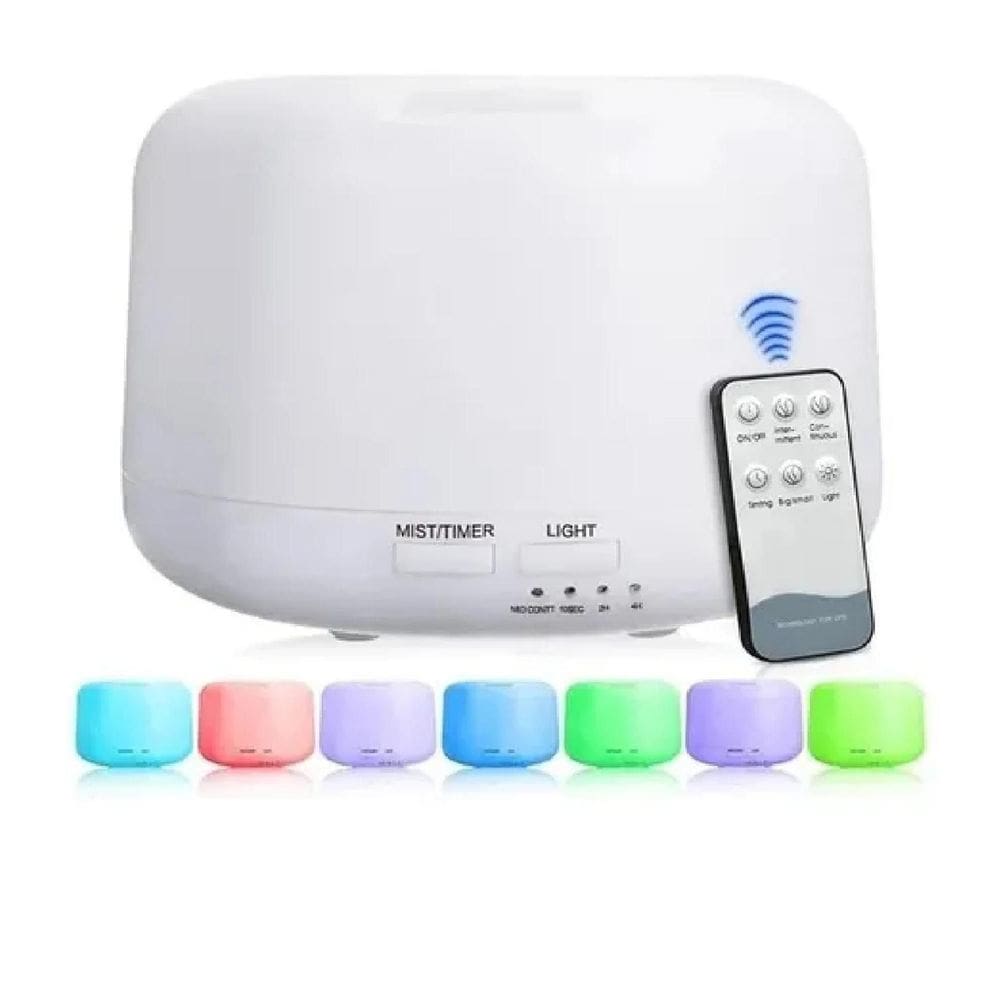 Difusor Aromatizador Umidificador Aromaterapia Led 500ml Com Controle Fontebras
