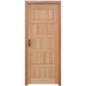 Porta de Almofadas com Marco, Fechadura e Guarnições Rondosul Natural