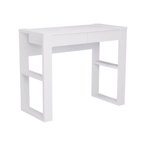 Escrivaninha para Escritório 100% Mdf Brisa Branco