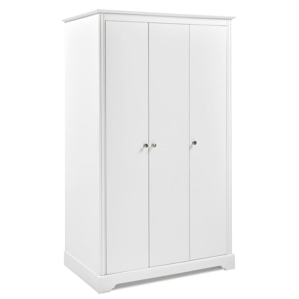 Guarda-roupa Casal Estilo Clássico 3 Portas Louise Branco