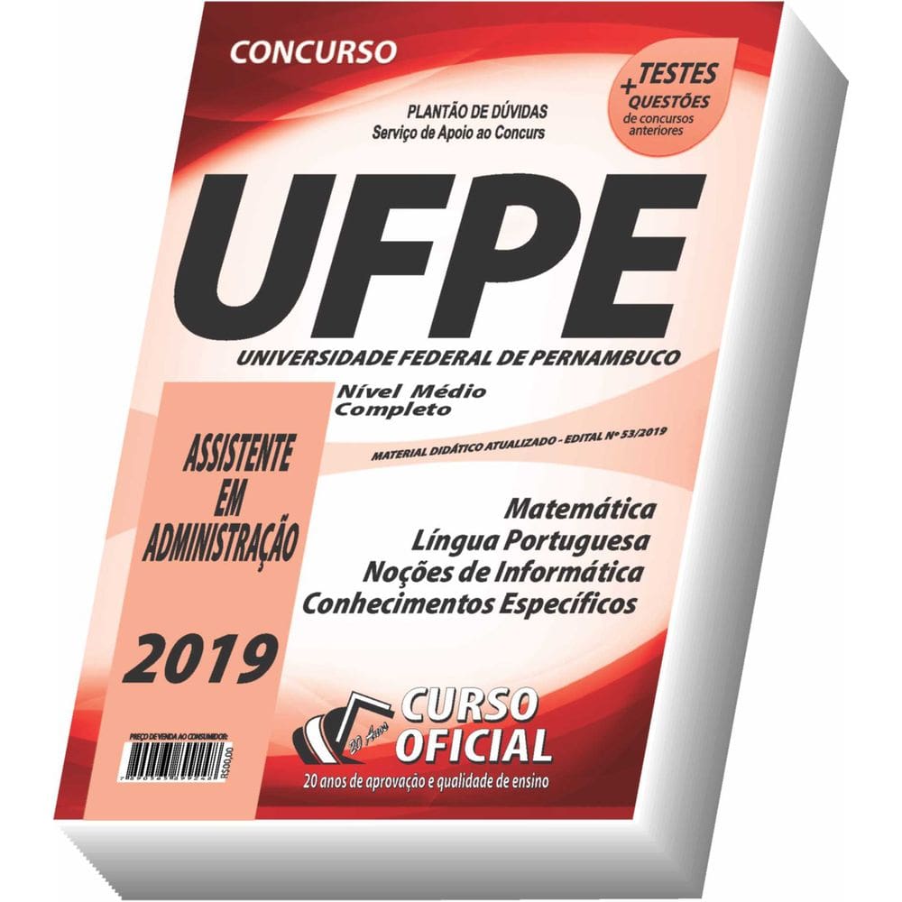Apostila Ufpe 2019 - Assistente Em Administração