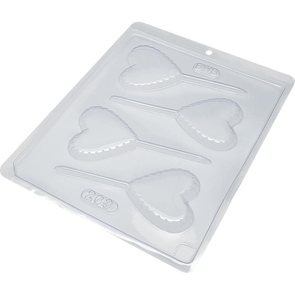 5 Formas Acetato Pirulito Chocolate Coração Bwb 20G 263