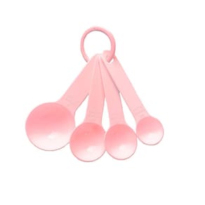 Conjunto De 4 Peças De Medidores Colheres Cor Rosa