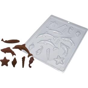 Kit Simples 5 Formas Chocolate Fundo do Mar 9293