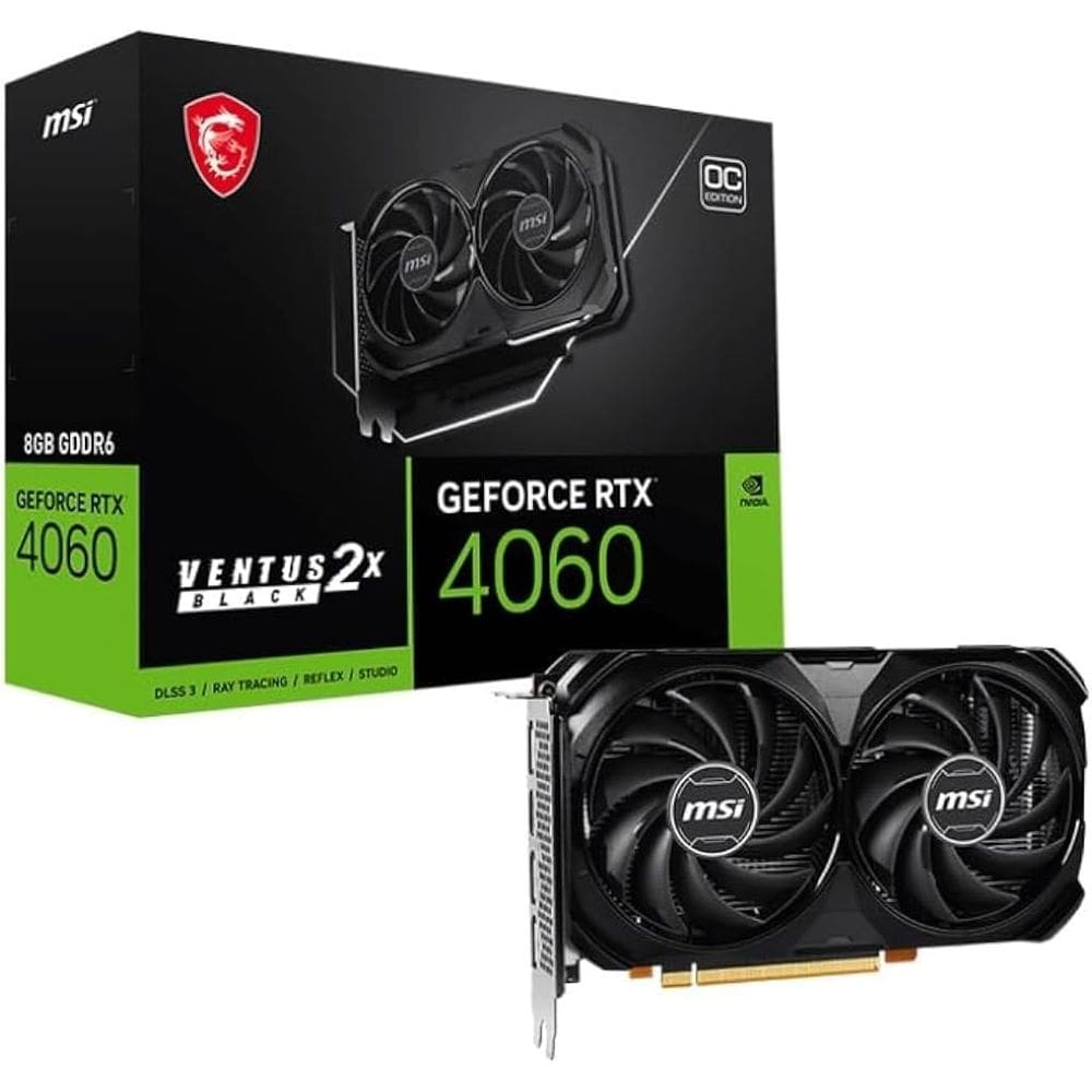 Placa de Vídeo MSI Ventus 2X OC GeForce RTX 4060 8GB GDDR6