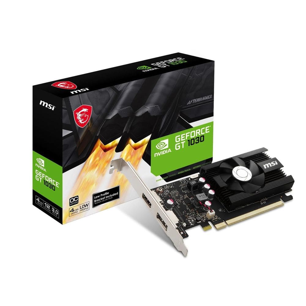 Placa de Vídeo MSI NVIDIA GeForce GT-1030 LP OC 4GD4 4GB