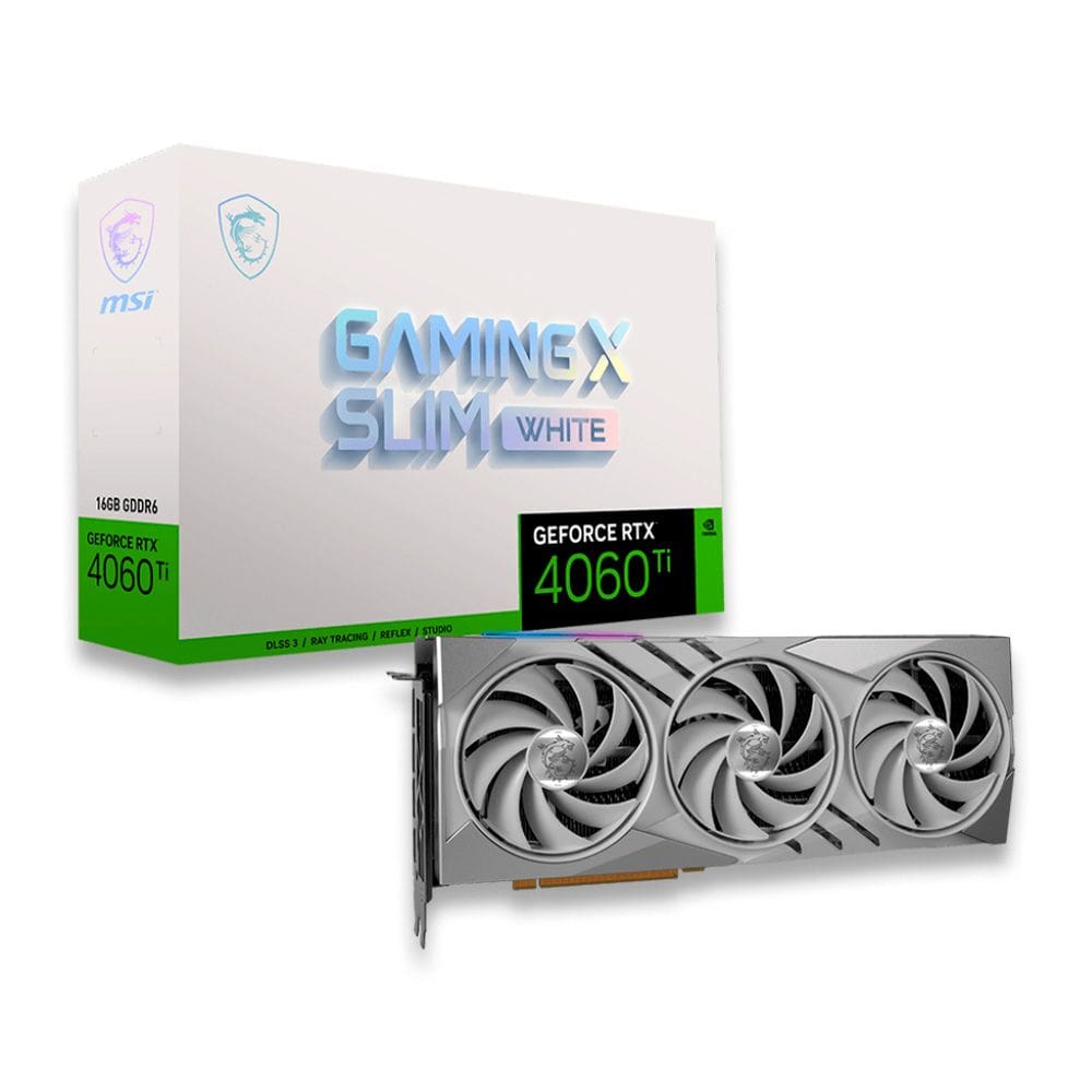 Placa de Vídeo MSI Gaming X Slim White RTX 4060Ti 16GB GDDR6