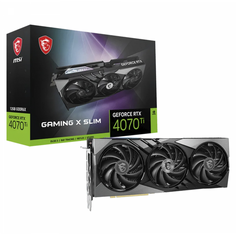 Placa Vídeo MSI Gaming X Slim NVIDIA RTX 4070Ti 12GB GDDR6X