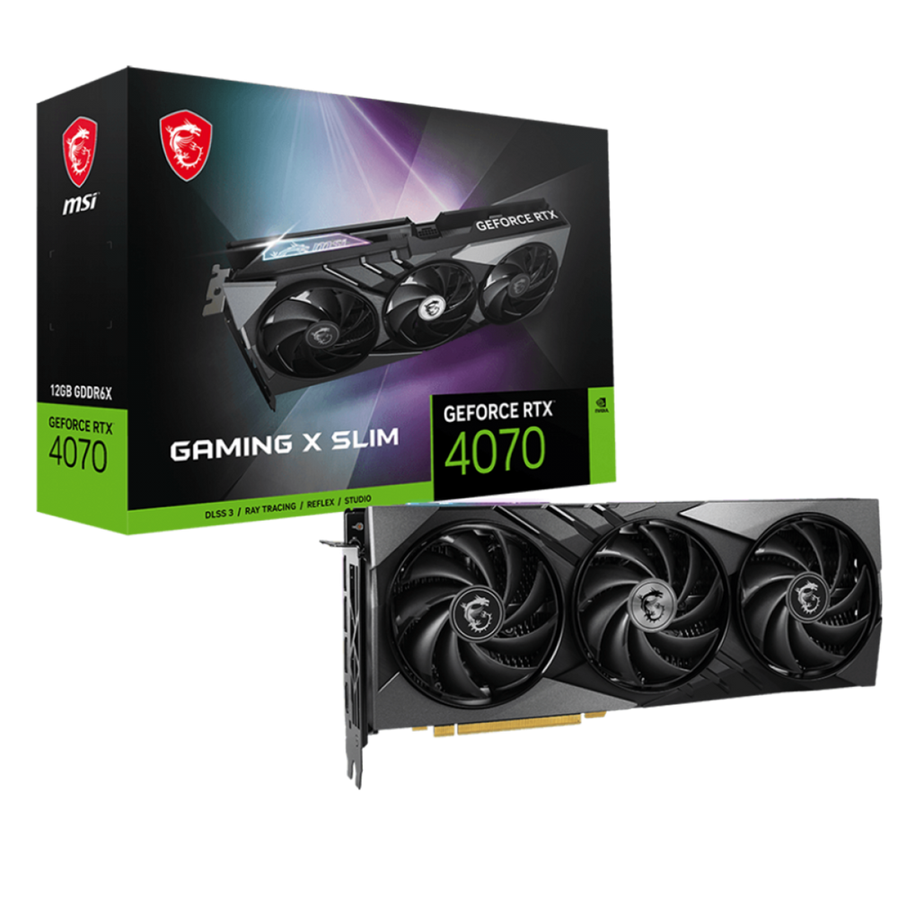 Placa de Vídeo MSI Gaming X Slim NVIDIA RTX 4070 12GB GDDR6X
