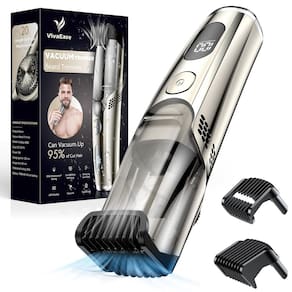 Aparador de barba a vácuo VivaEase VivaEase para homens com 2 pentes