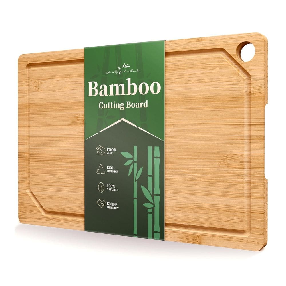Tábua de corte Kitsure Bamboo com sulcos profundos de suco 29,5x20cm