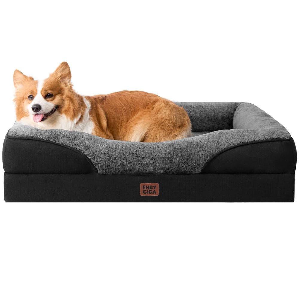 Cama de cachorro EHEYCIGA Memory Foam para impermeáveis de tamanho médio