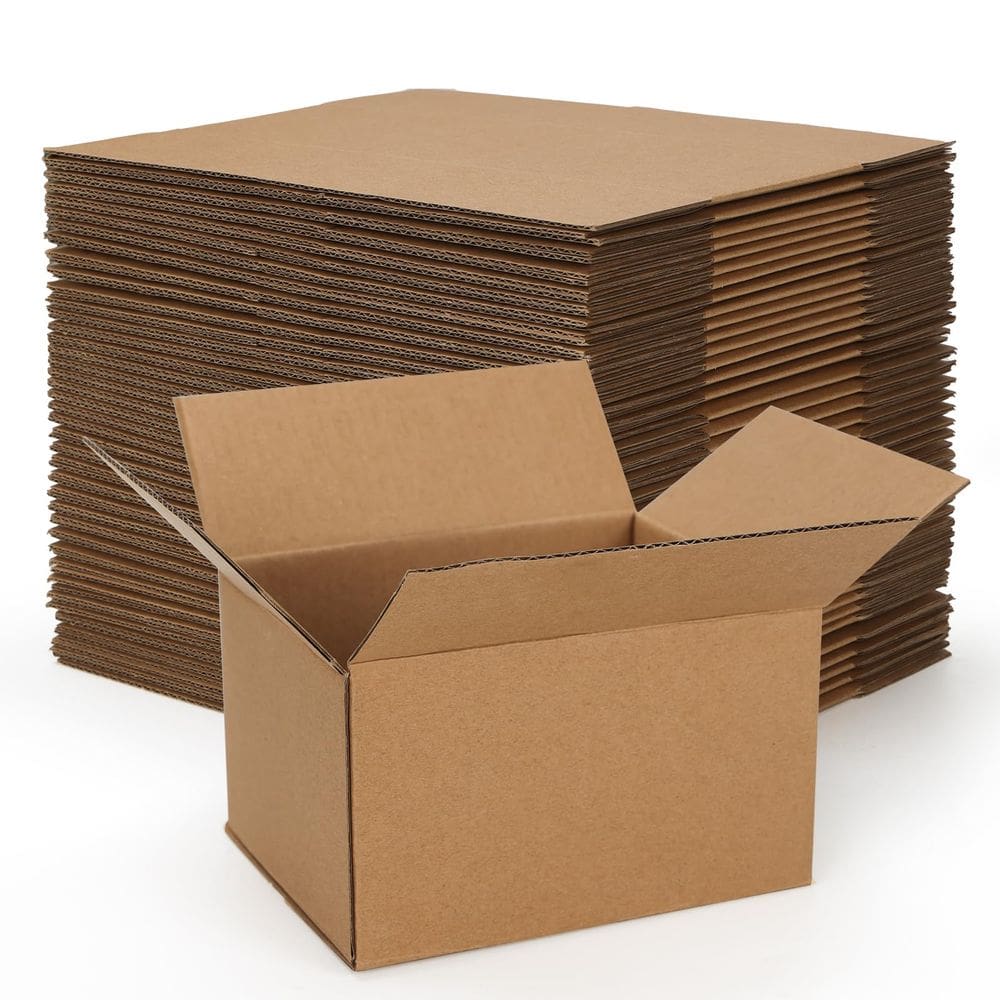 Caixas de envio Rempry, pacote 40, 13x10x8cm, papelão ondulado marrom