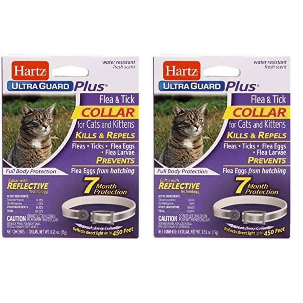 Coleira anti-pulgas e carrapatos Hartz UltraGuard Plus Reflective Cat x2
