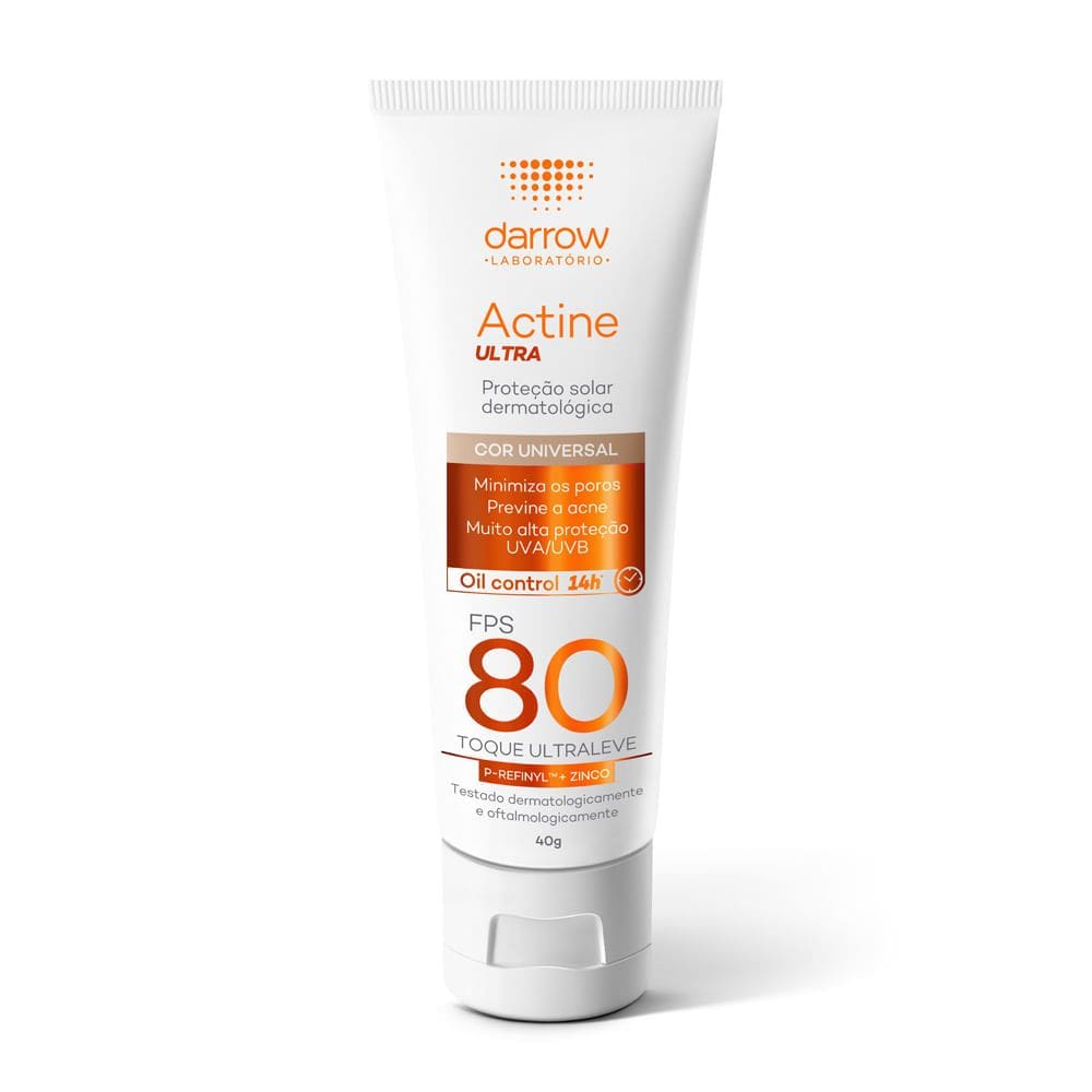 Protetor Solar Actine Ultra Facial FPS 80 Oil Control Cor Universal 40g