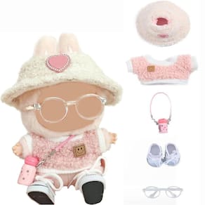 Conjunto de roupas de boneca XM COLORFUL para bonecas de 17 cm com acessórios
