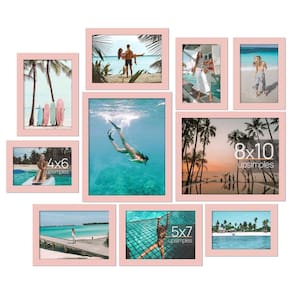 Molduras para fotos, colagem, decoração de parede, upsimples, pacote com 10, rosa