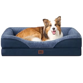 Cama de cachorro EHEYCIGA Memory Foam para cães grandes com forro impermeável