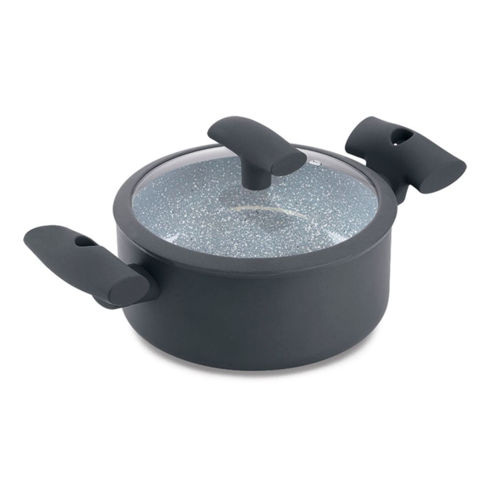 Caçarola Hercules Redonda Antiaderente Ceramica Indução Cinza 22x9cm 3L
