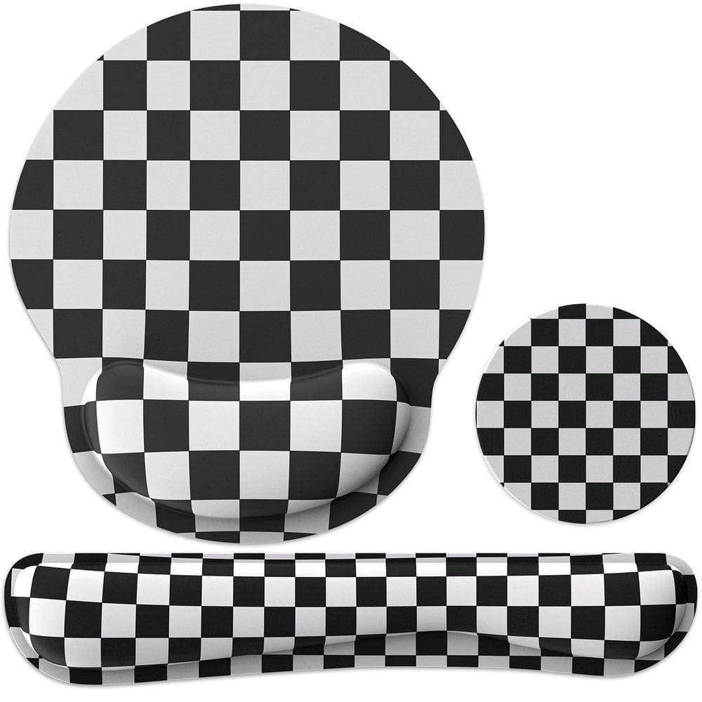 Conjunto de descanso de pulso para mouse e teclado G JGOO Ergonomic Black