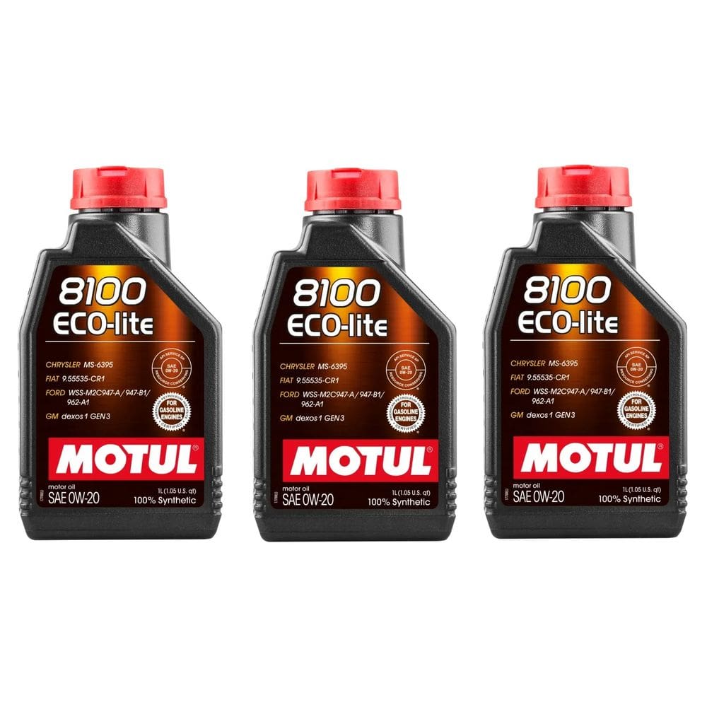 KIT 3L Óleo Sintético Motor Motul 8100 Eco-lite 0w20 Motul TOYOTA HYUNDAI KIA HONDA MITSUBISHI NISSAN SUBARU SUZUKI